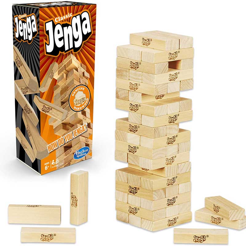 HASBRO JENGA Classic Wooden Block Game NEW