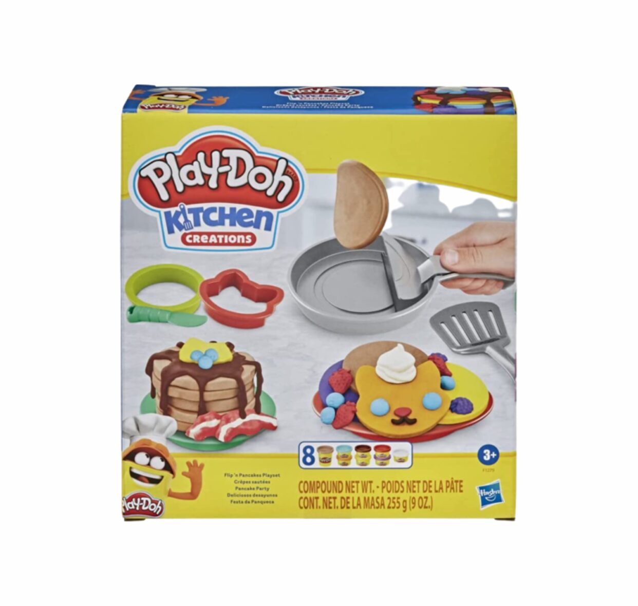 Play-Doh Kitchen Creations Flip ‘n Pancakes Playset with 14 Play Kitchen Accessories,