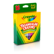Anti-Roll Triangular Crayons 16 ct-524016
