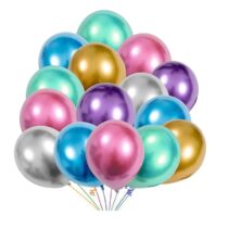 Metallic Balloons for Birthday Party Decorations - 50 Pieces