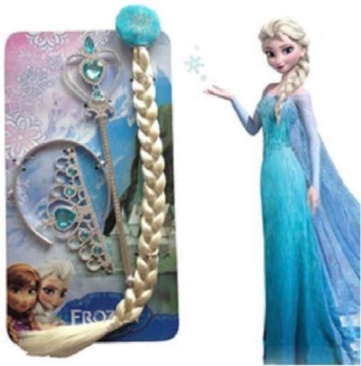 Kids Elsa crown set Frozen Elsa Princess Anna Magic Wand Rhinestone Tiara Hair Crown Girl Set